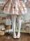 White Pink Above knee Socks