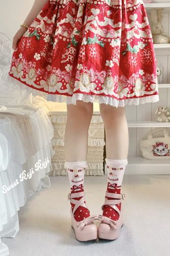 Roji Double Layer Cake Cotton Lolita Socks