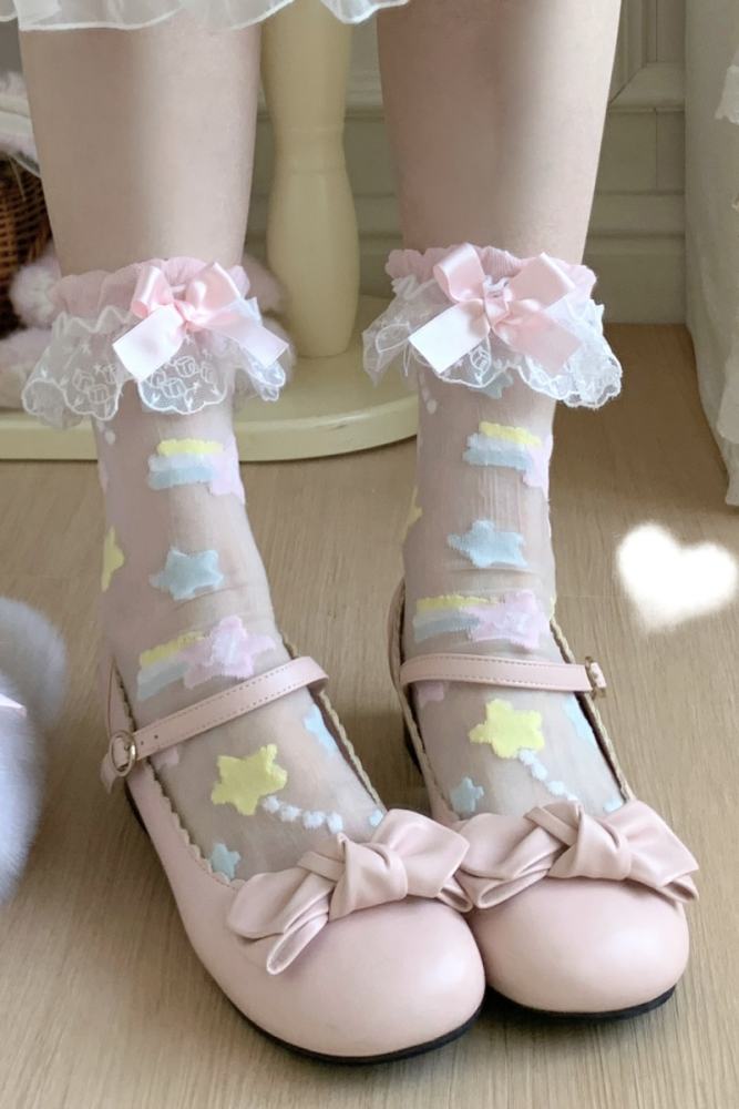 Roji The Twins Summer Lolita Calf Socks