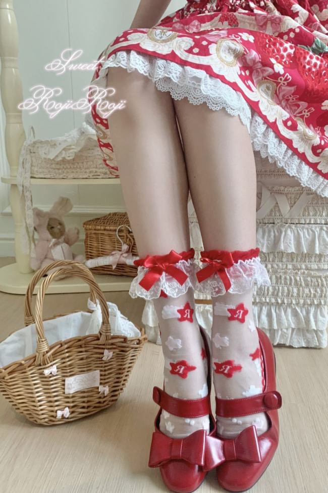 Roji The Twins Summer Lolita Calf Socks