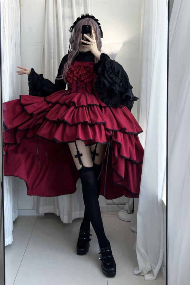 Strawberry Alice ~Evening Banquet~ Gothic Lolita JSK and Blouse