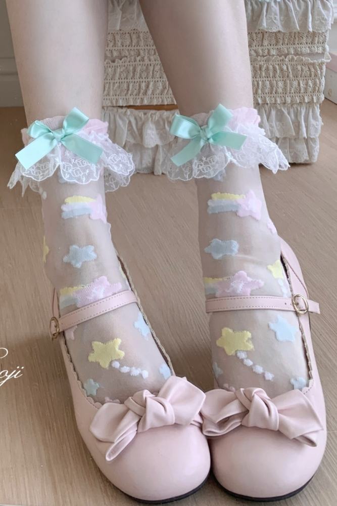 Roji The Twins Summer Lolita Calf Socks