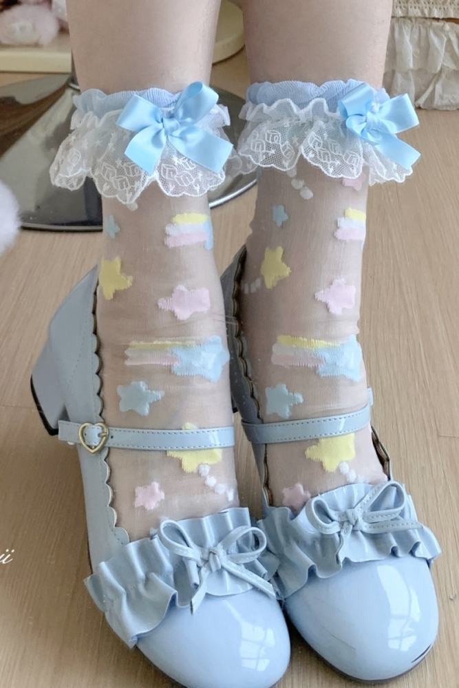 Roji The Twins Summer Lolita Calf Socks