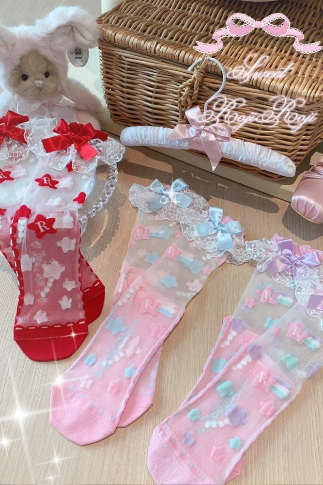 Roji The Twins Summer Lolita Calf Socks
