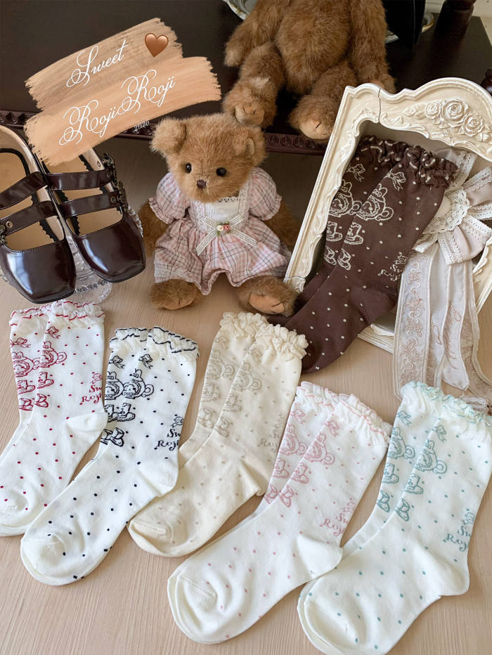 Roji and Momo Storybook Lolita Cotton Socks