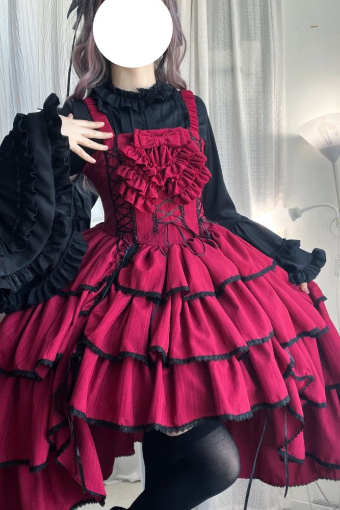 Strawberry Alice ~Evening Banquet~ Gothic Lolita JSK and Blouse