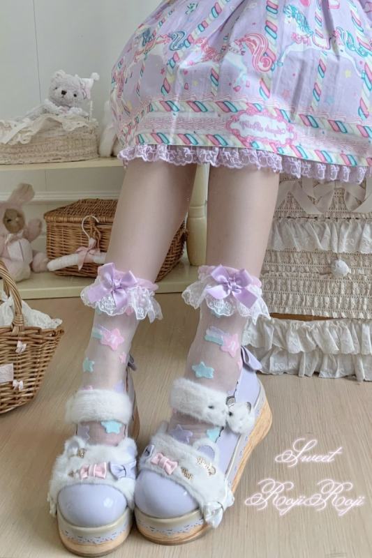 Roji The Twins Summer Lolita Calf Socks
