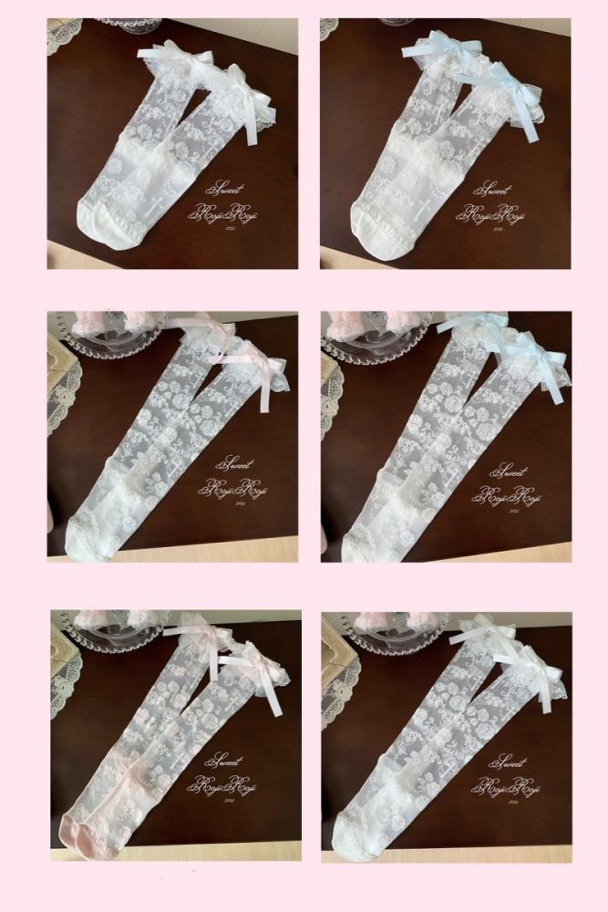 Roji Wrapping Roses Summer Lolita Short Socks
