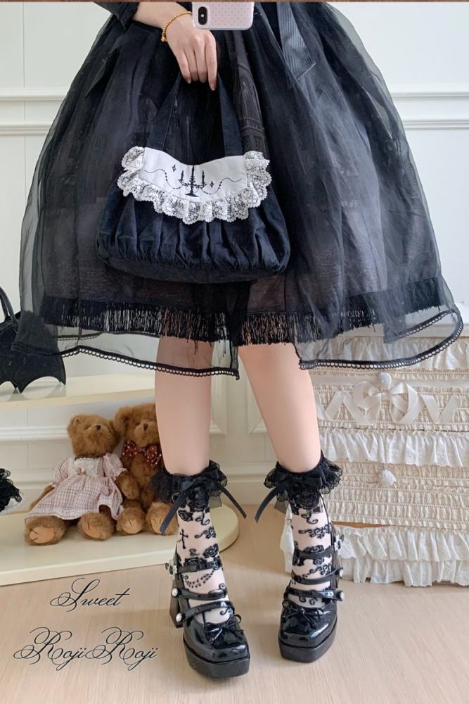 Roji Wrapping Roses Summer Lolita Short Socks