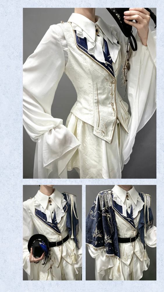 Star Seed The Zero Ouji Lolita Blouse Vest Cape Long Trousers and Hat