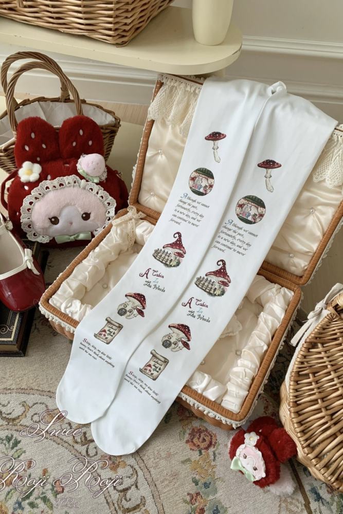 Roji A Cabin in the Woods Velvet Lolita Tattoo Pantyhose