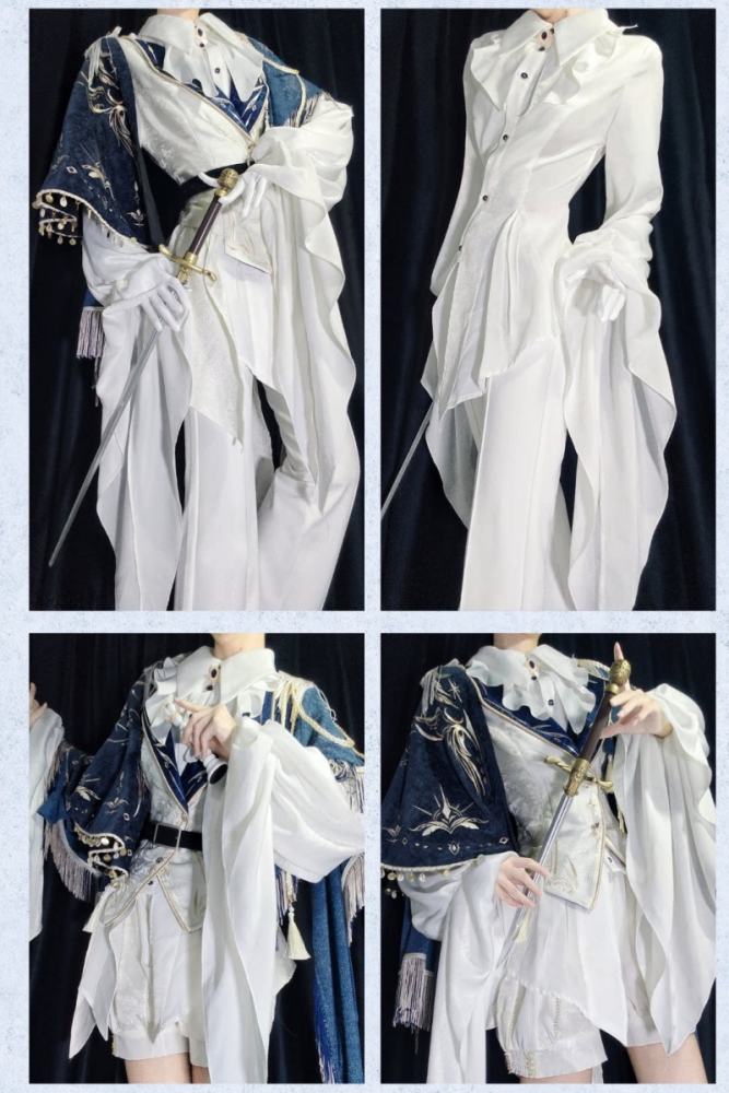 Star Seed The Zero Ouji Lolita Blouse Vest Cape Long Trousers and Hat