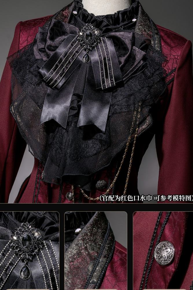 Chapter Seven Ouji Lolita Coat Blouse Bib Collar and Hat