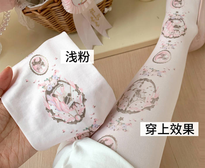 Roji Velvet Lolita Tattoo Pantyhouse 3 Colors