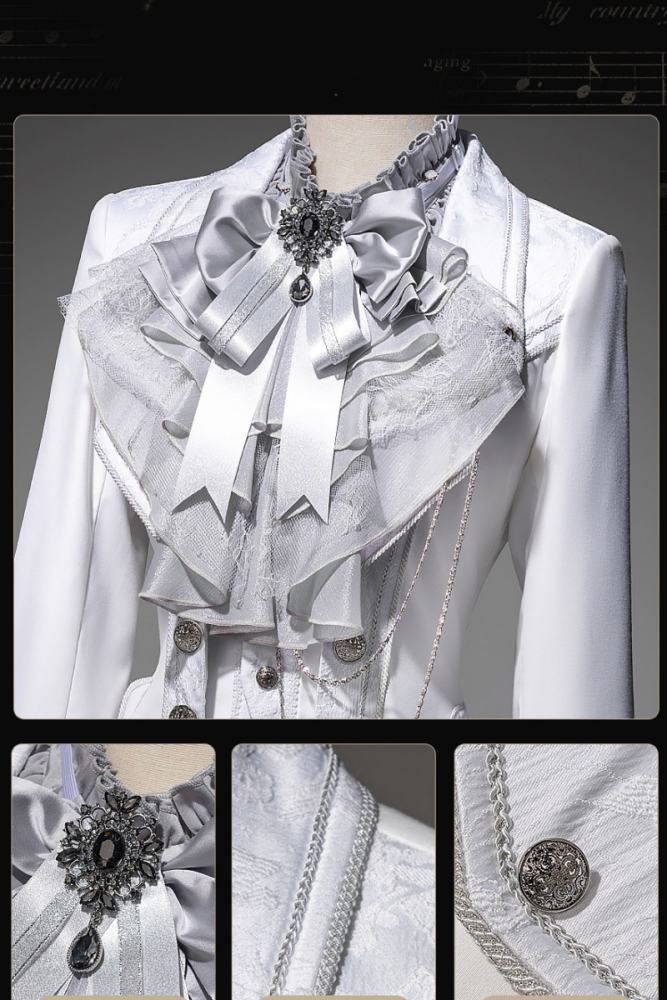 Chapter Seven Ouji Lolita Coat Blouse Bib Collar and Hat