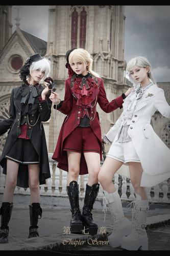 Chapter Seven Ouji Lolita Coat Blouse Bib Collar and Hat