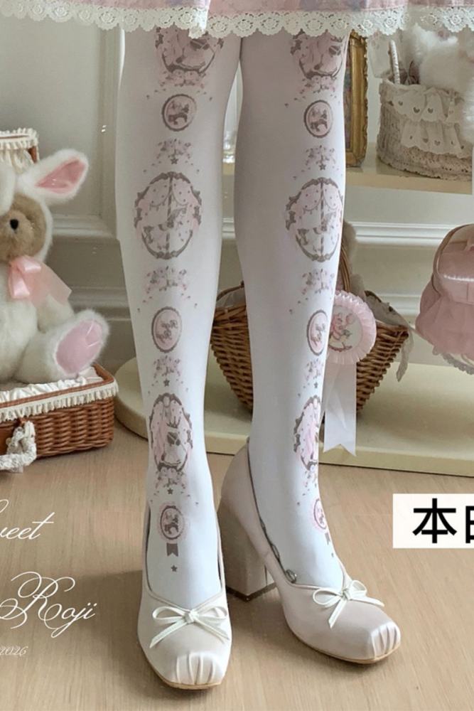 Roji Velvet Lolita Tattoo Pantyhouse 3 Colors