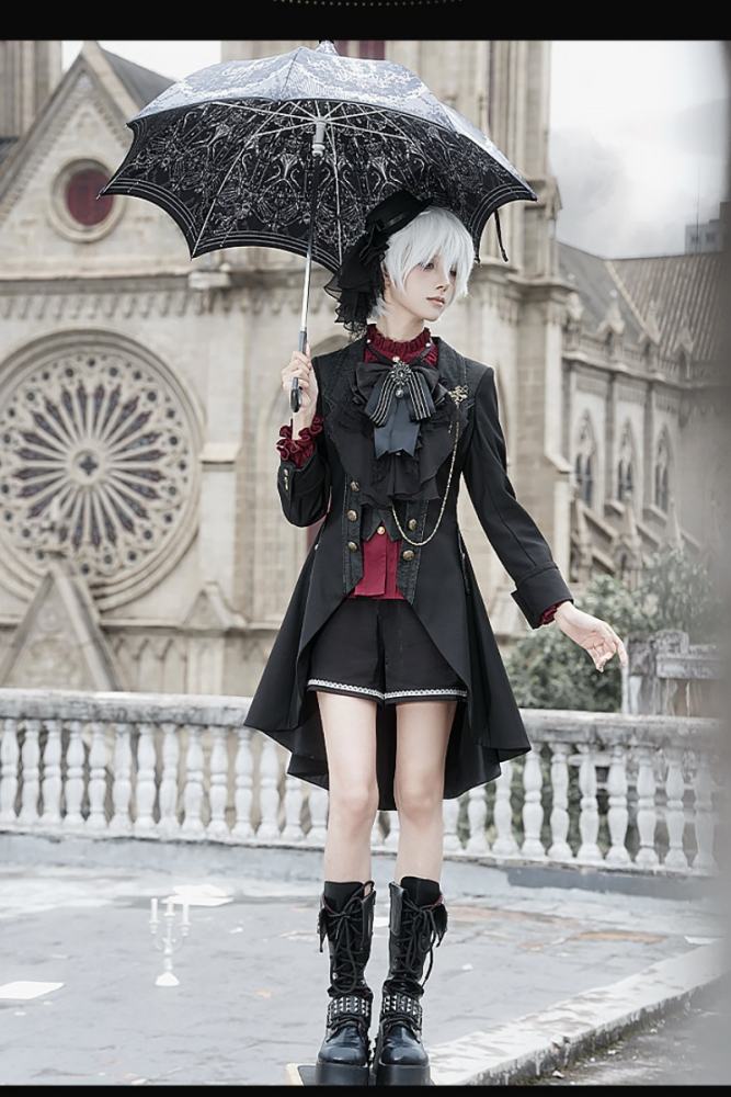 Chapter Seven Ouji Lolita Coat Blouse Bib Collar and Hat