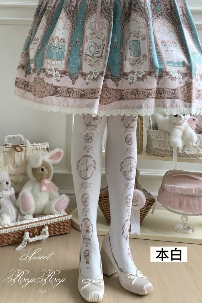Roji Velvet Lolita Tattoo Pantyhouse 3 Colors