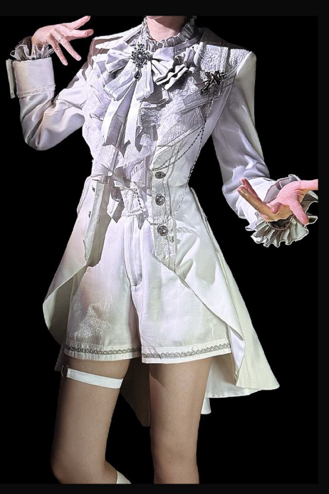 Chapter Seven Ouji Lolita Coat Blouse Bib Collar and Hat