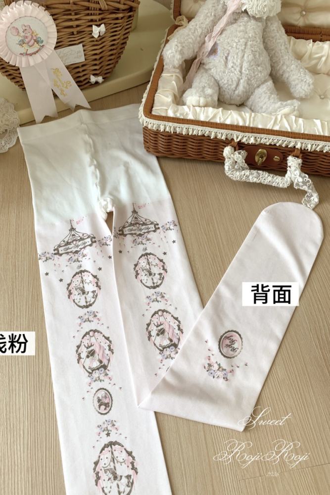 Roji Velvet Lolita Tattoo Pantyhouse 3 Colors