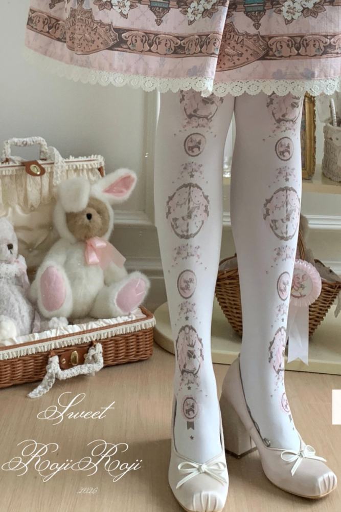 Roji Velvet Lolita Tattoo Pantyhouse 3 Colors