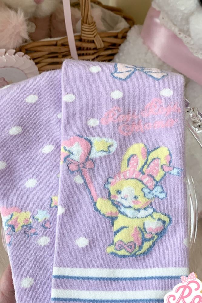 Roji and Momo Prints Lolita Above Knee-high Socks 5 Colors