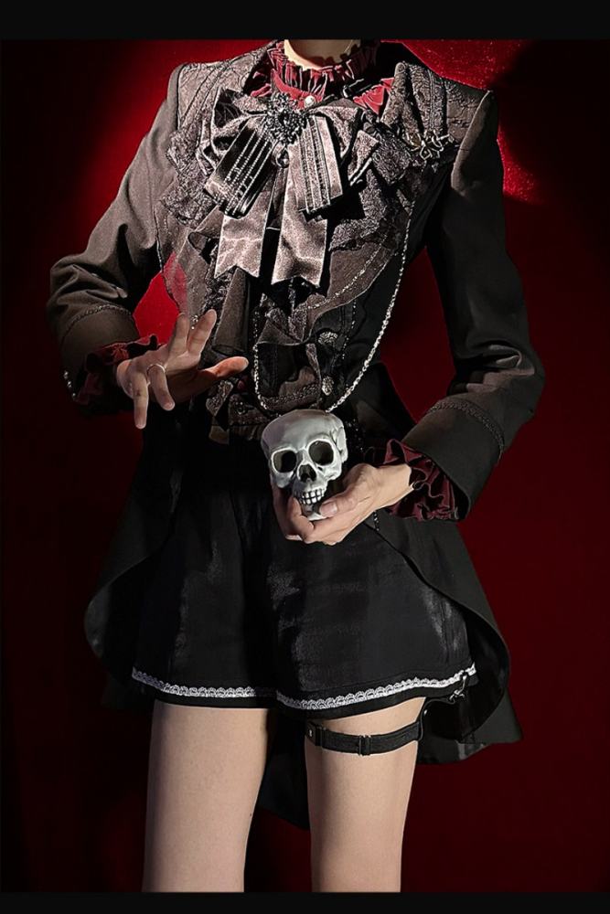 Chapter Seven Ouji Lolita Coat Blouse Bib Collar and Hat