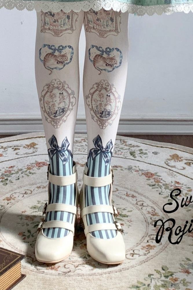 Roji The Frame of Alice Velvet Lolita Tattoo Pantyhouse