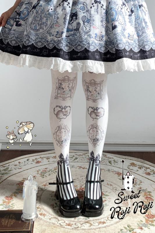 Roji The Frame of Alice Velvet Lolita Tattoo Pantyhouse