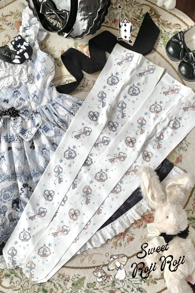 Roji The Key of Alice Velvet Lolita Tattoo Pantyhouse