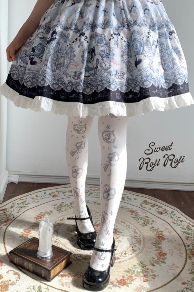 Roji The Key of Alice Velvet Lolita Tattoo Pantyhouse
