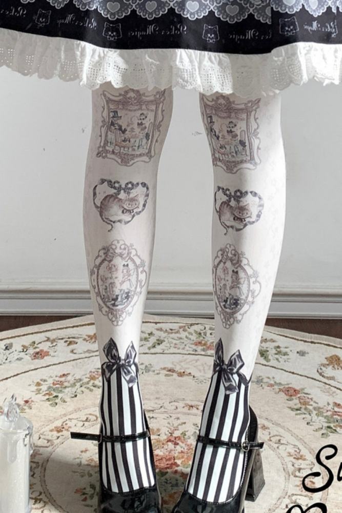 Roji The Frame of Alice Velvet Lolita Tattoo Pantyhouse