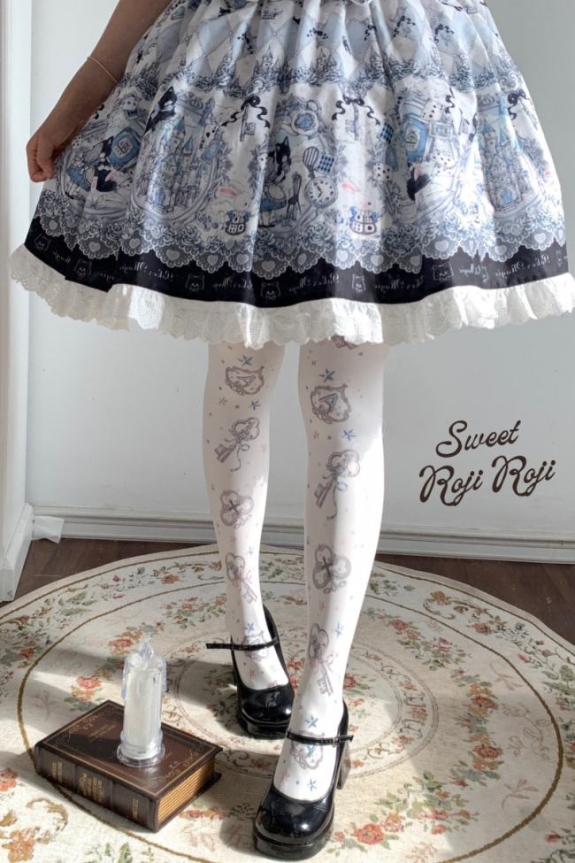 Roji The Key of Alice Velvet Lolita Tattoo Pantyhouse