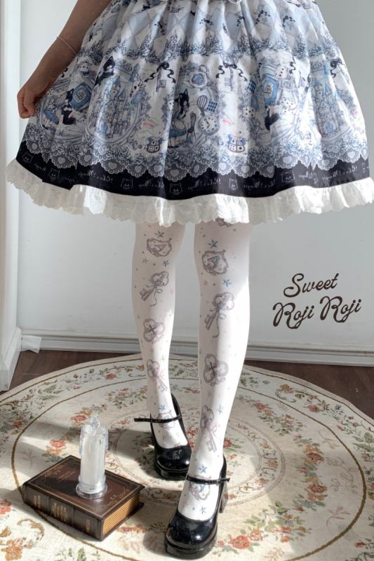 Roji The Key of Alice Velvet Lolita Tattoo Pantyhouse