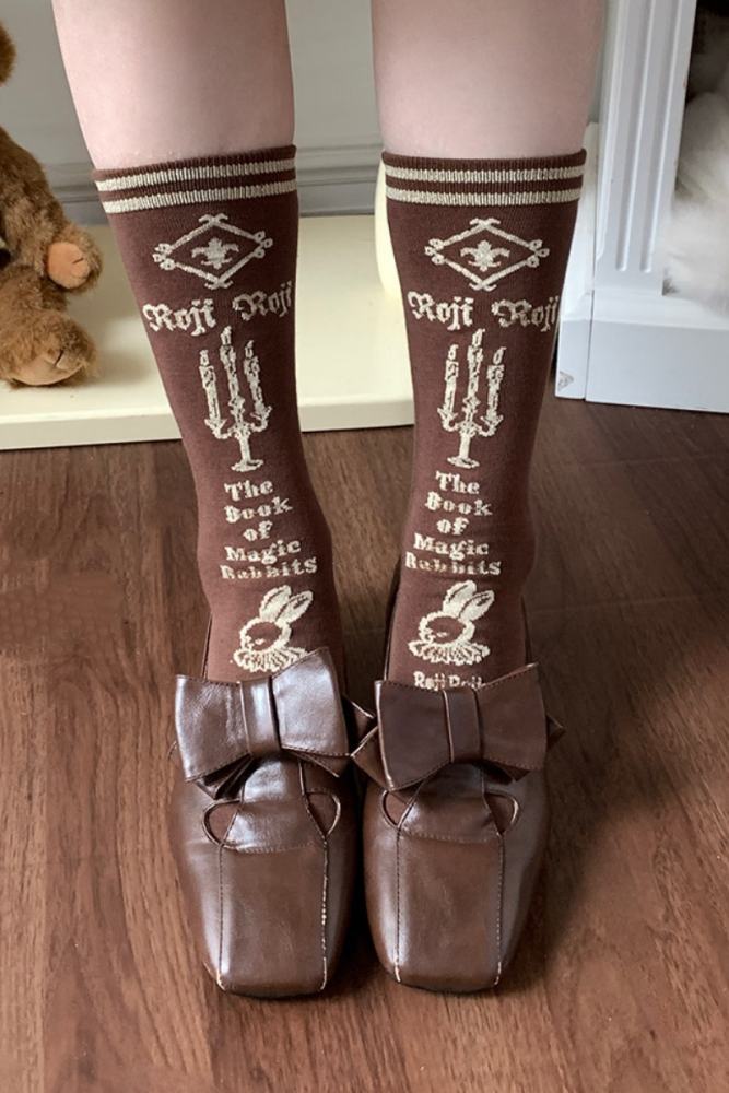 Roji Magic Rabbit Cotton Lolita Calf Socks 8 Colors