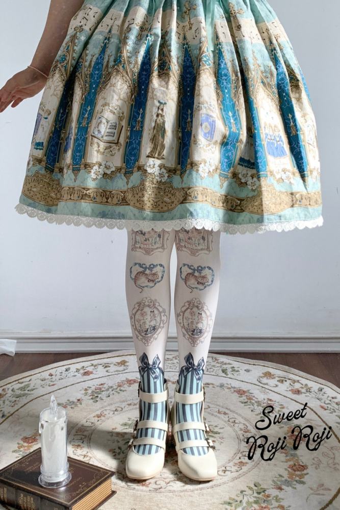 Roji The Frame of Alice Velvet Lolita Tattoo Pantyhouse