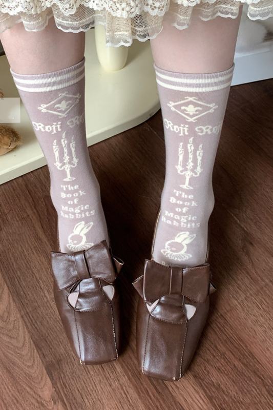 Roji Magic Rabbit Cotton Lolita Calf Socks 8 Colors