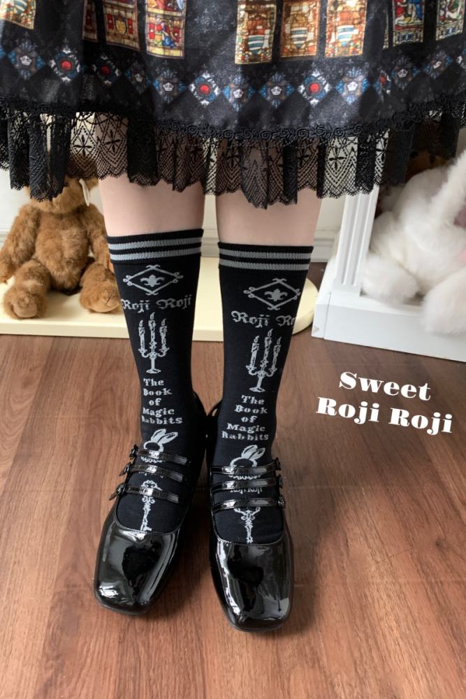 Roji Magic Rabbit Cotton Lolita Calf Socks 8 Colors