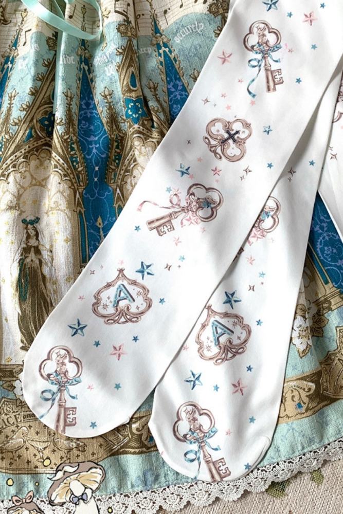 Roji The Key of Alice Velvet Lolita Tattoo Pantyhouse
