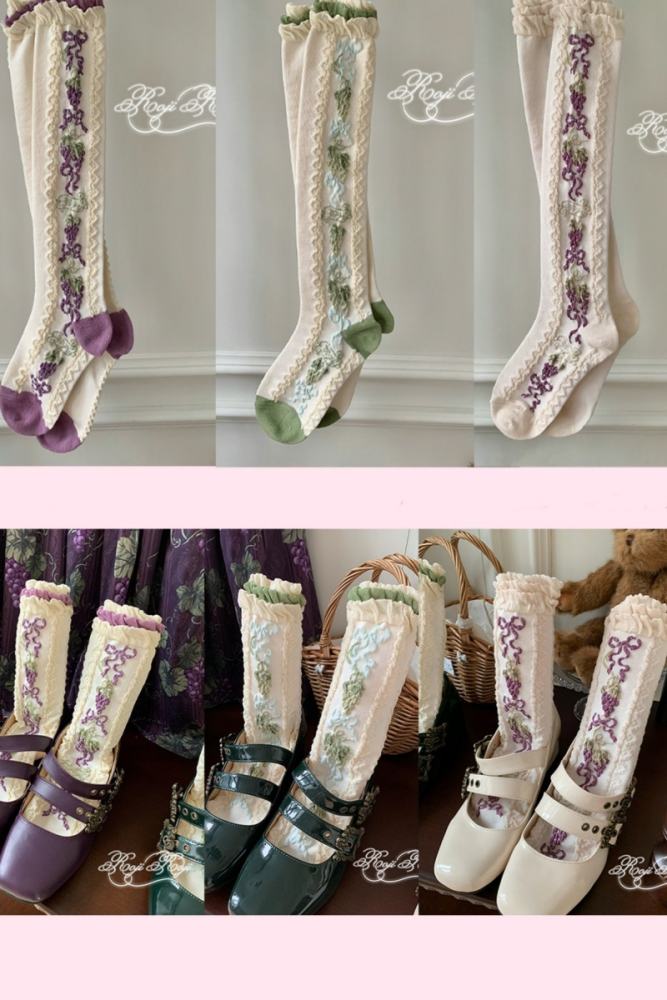 Roji Vineyards Cotton Lolita Knee-high Socks