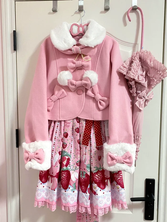 Sweet Waist Shaping A-shaped Wool Lolita Coat