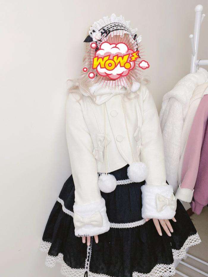 Sweet Waist Shaping A-shaped Wool Lolita Coat
