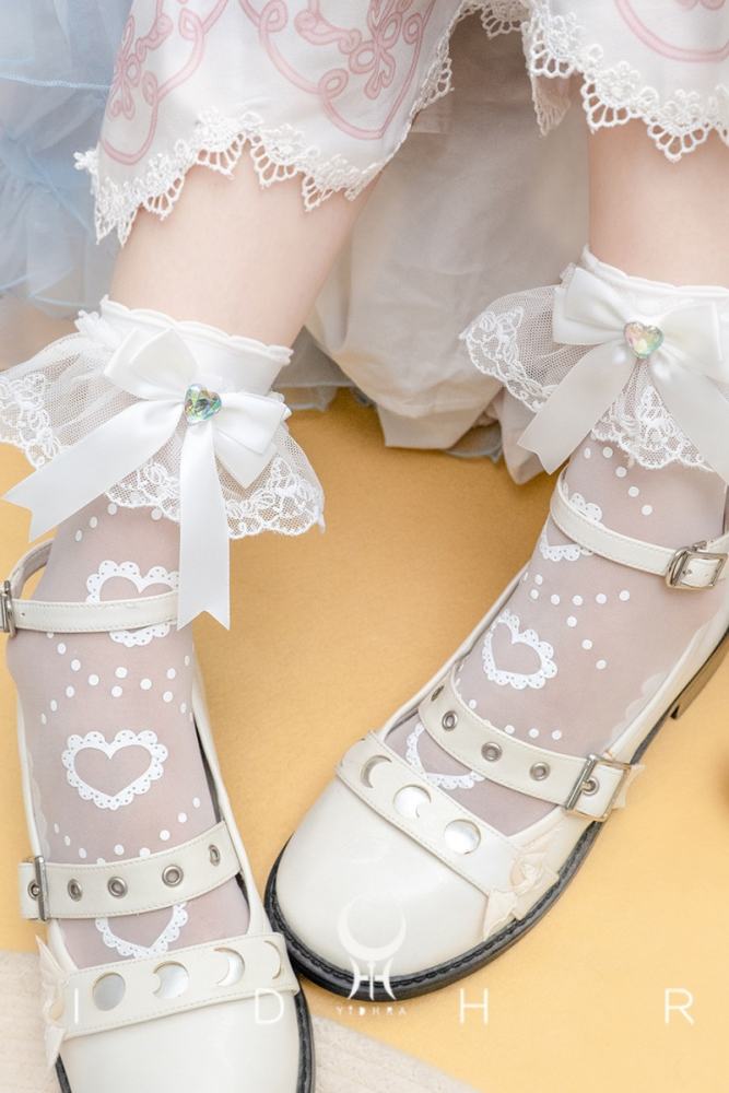 Yidhra Heart Dots Summer Sweet Lolita Trim Socks