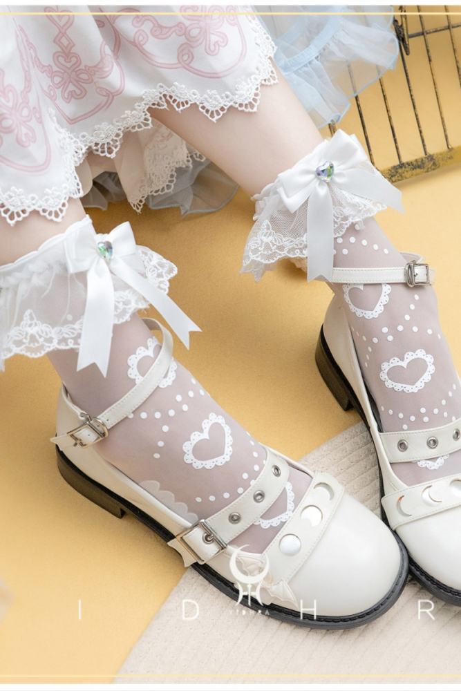 Yidhra Heart Dots Summer Sweet Lolita Trim Socks