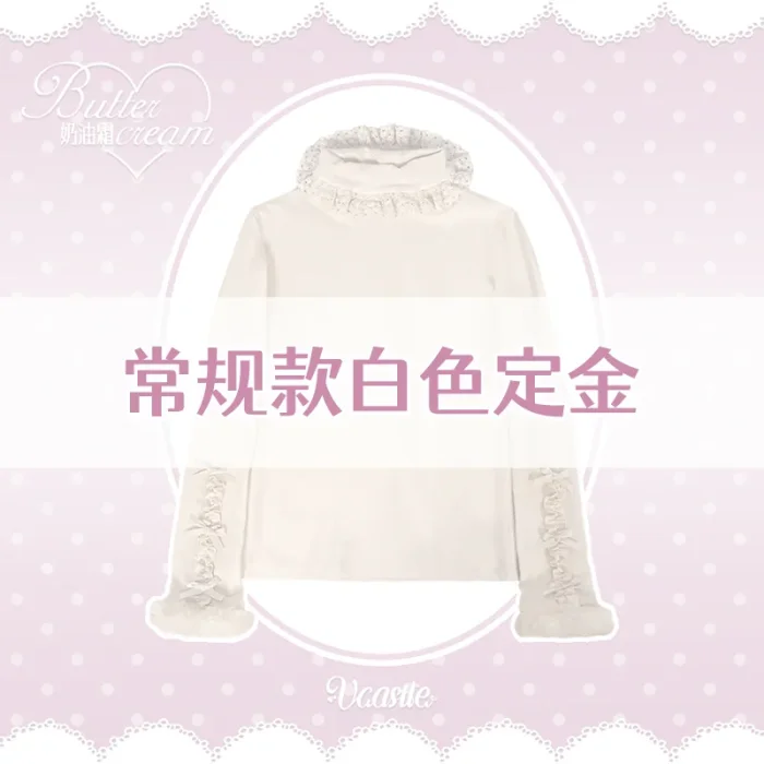 V-castle Roll Collar Long Sleeves Knitwear