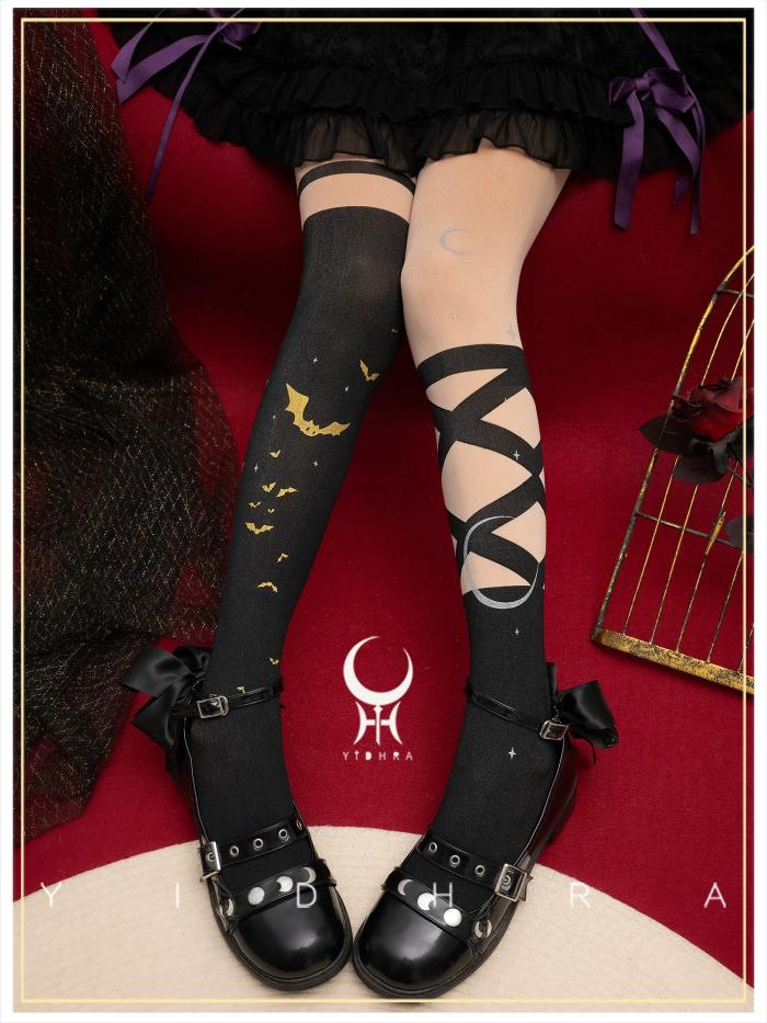 Yidhra Little Bat Halloween Gothic Lolita Tights