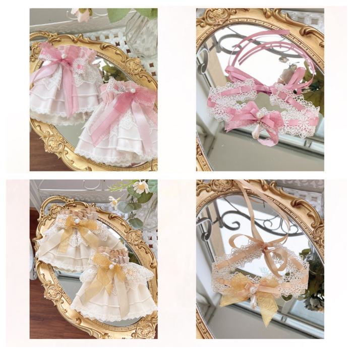 Maiye Flower Theme Series Lolita Headdress Choker and Corsage