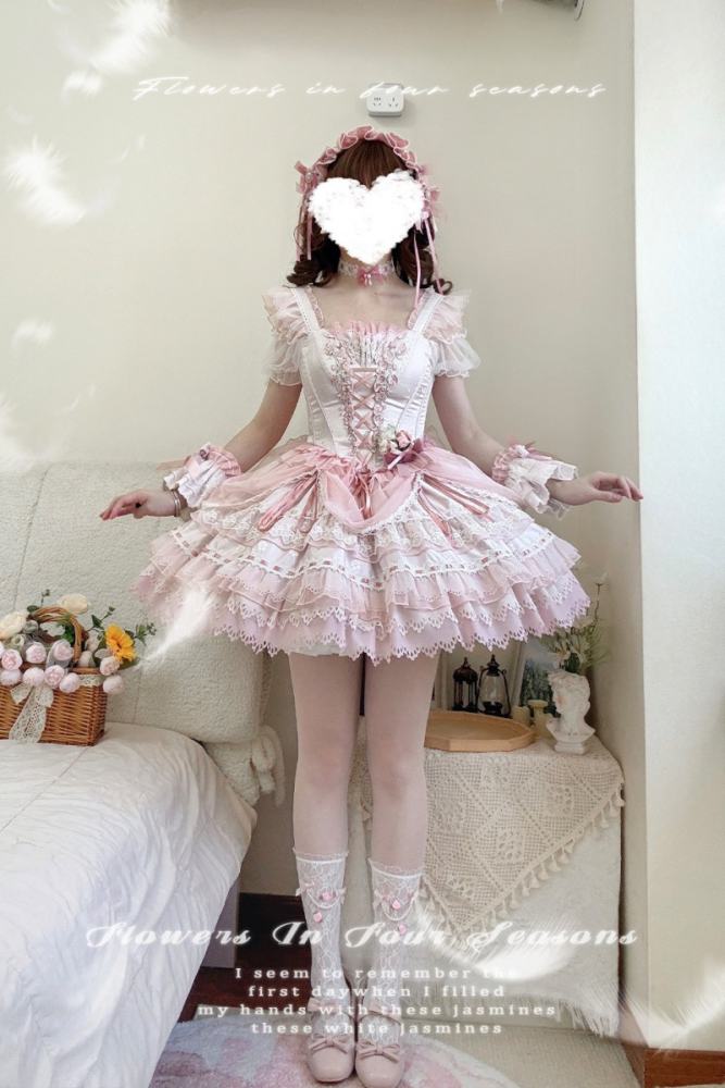 Maiye Flower Theme Series Lolita Headdress Choker and Corsage