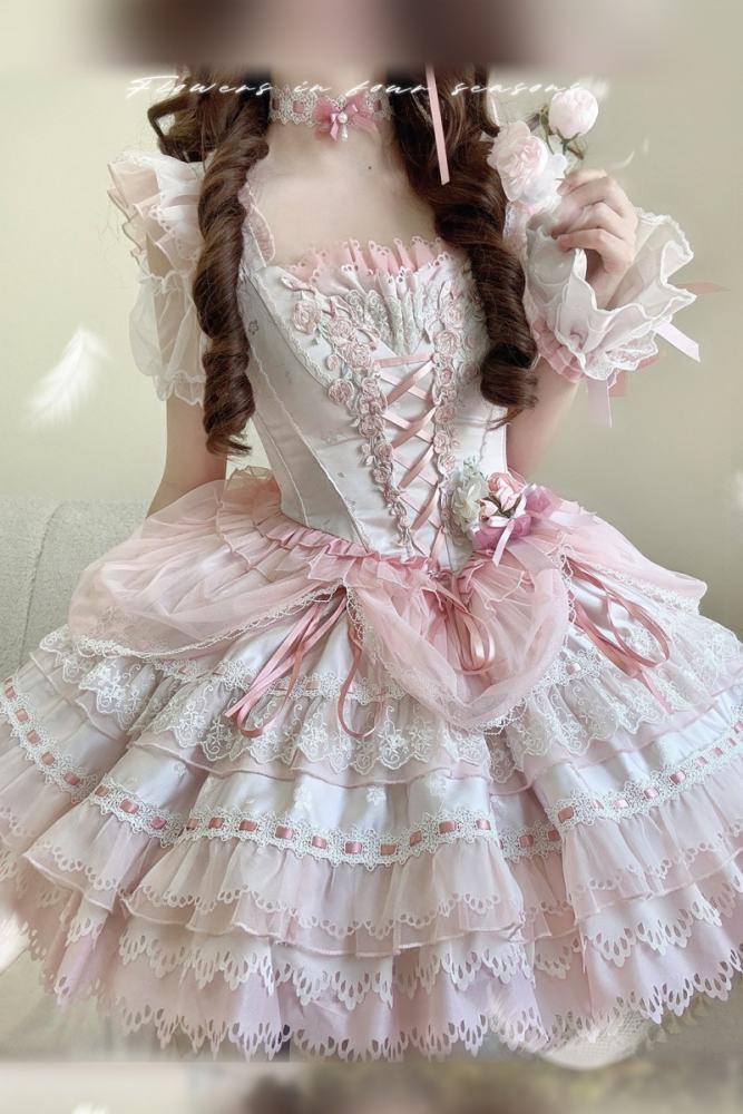 Maiye Flower Theme Series Lolita Headdress Choker and Corsage